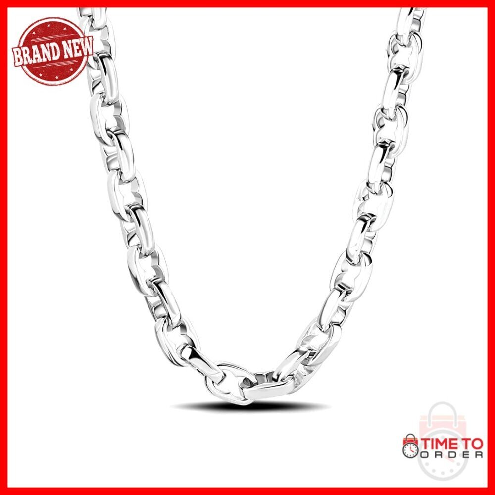 Sterling Silver Cuban Chain Necklace 22" 9MM Men's Thick Rolo Link